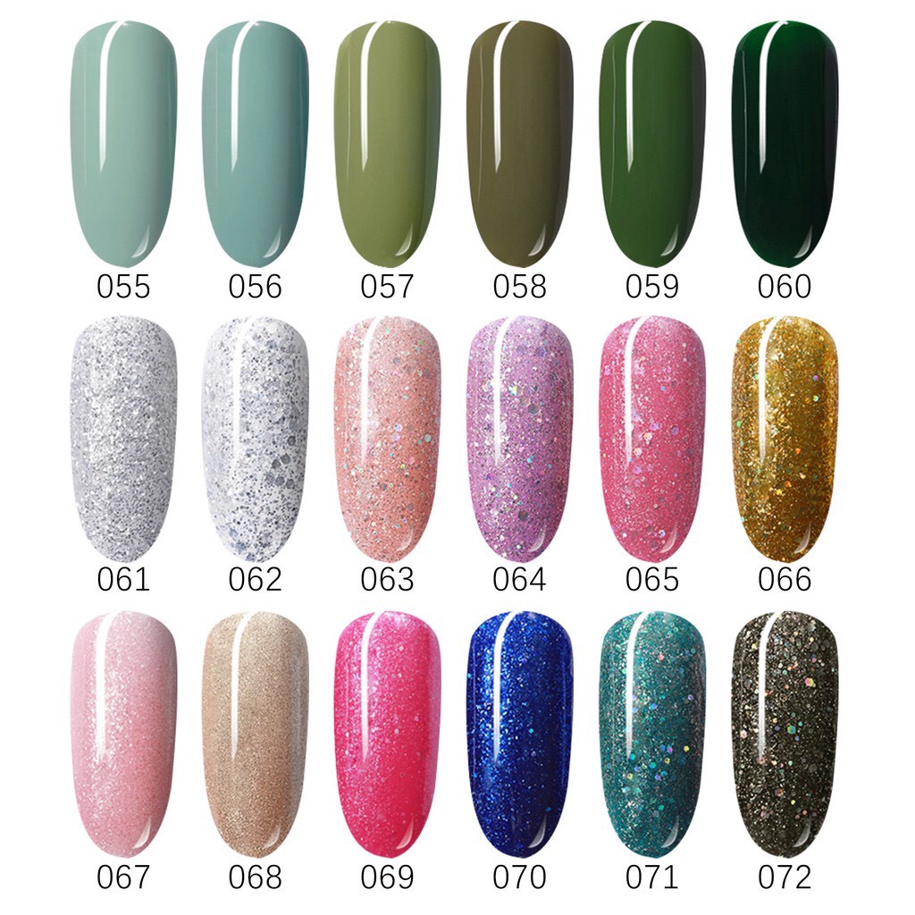 Set Sơn gel 72 màu sắc hiện đại  15ML NE001-NE072 top base top lì UV&amp;LED Mới cổ điển Sơn móng tay