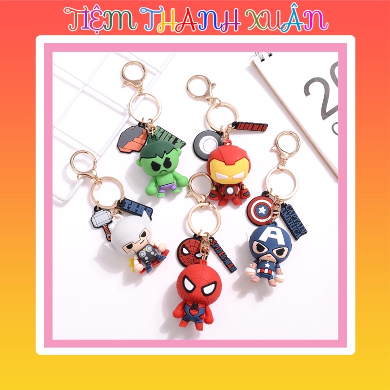 Móc khóa biệt đội Avengers siêu anh hùng Marvel Người nhận Hulk Thor- Loại to đẹp