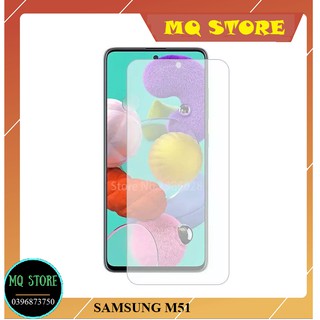 Samsung m51 cường lực trong suốt không full glass 9h