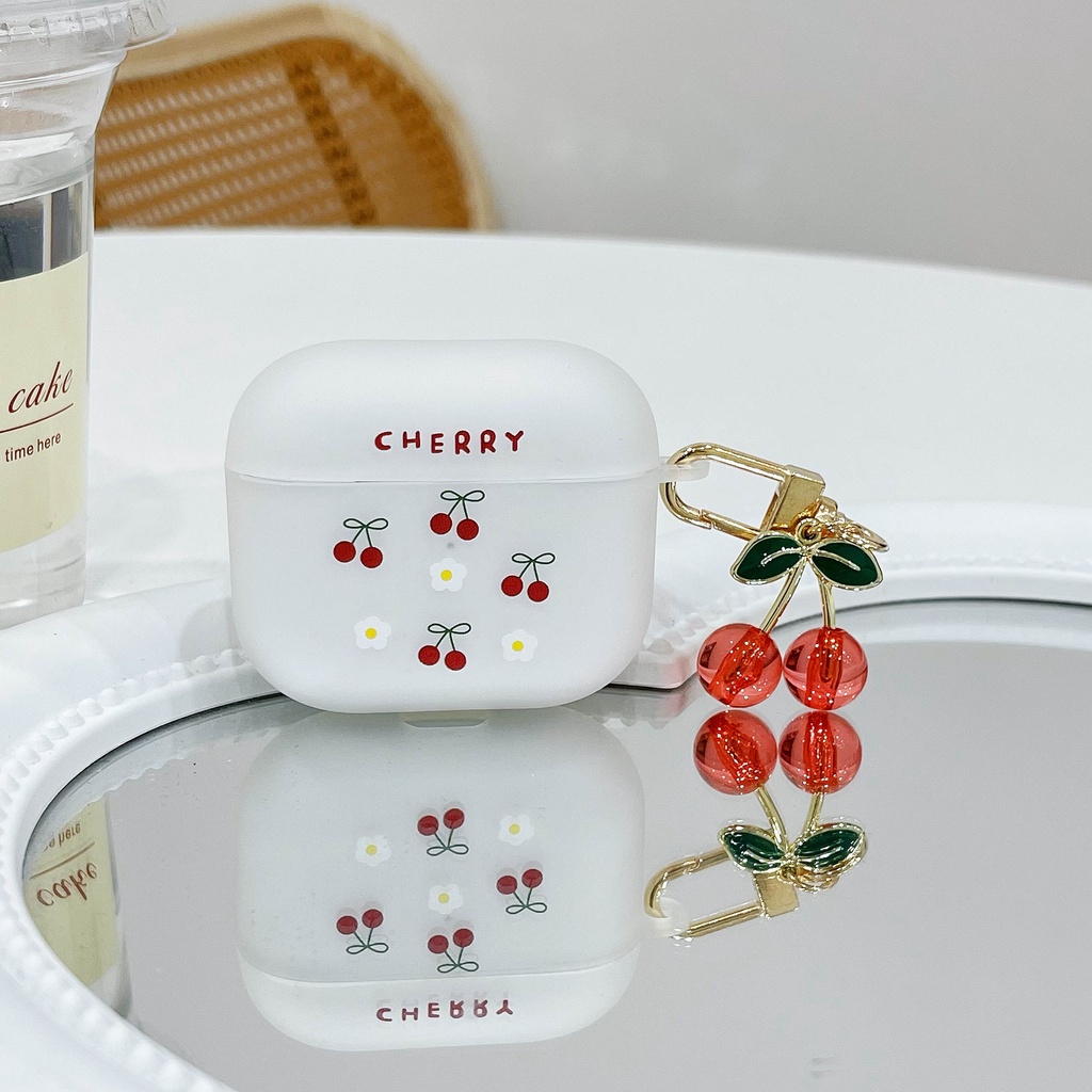 Vỏ Bảo Vệ Hộp Sạc Tai Nghe AirPods3 AirPods3 Pro AirPods2gen Màu Nhám Họa Tiết Hoa Đào Dễ Thương Ốp