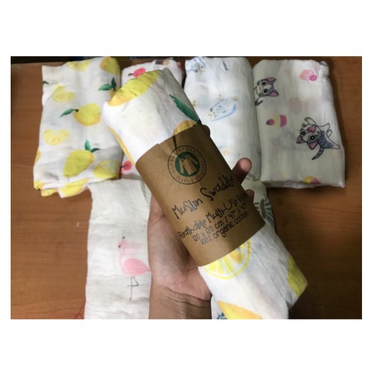 KHĂN TẮM XÔ Muslin Swaddle 100% Organic cotton