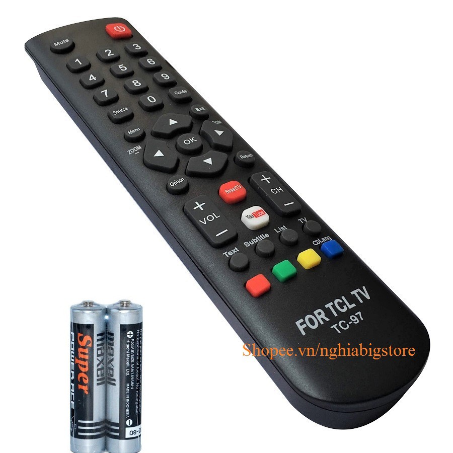 Remote Điều Khiển Tivi TCL, Internet Smart TV LED TC-97