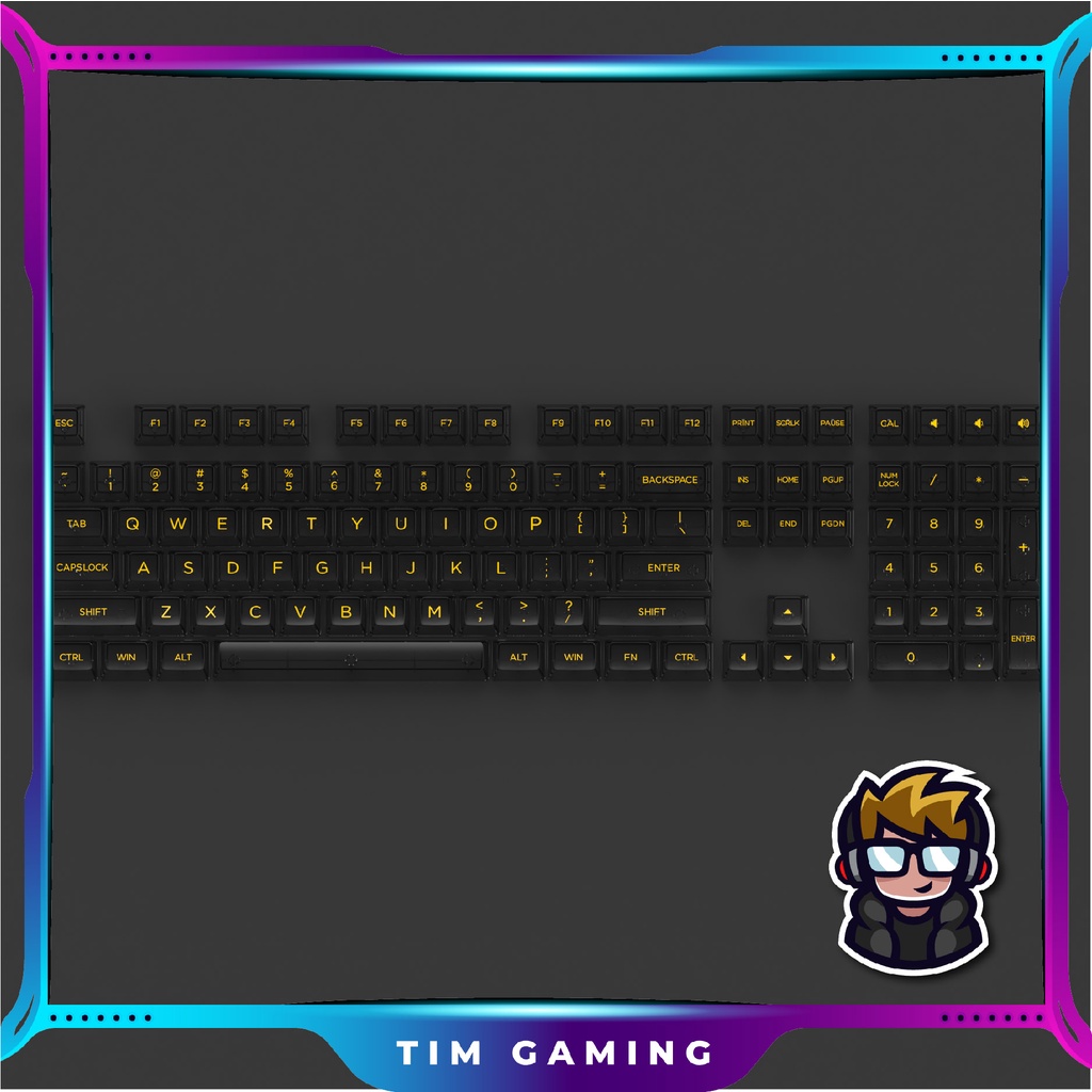 Bộ keycap bàn phím cơ AKKO – Black