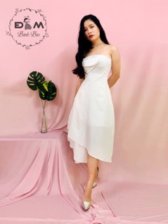 Đầm cúp ngực tà lệch