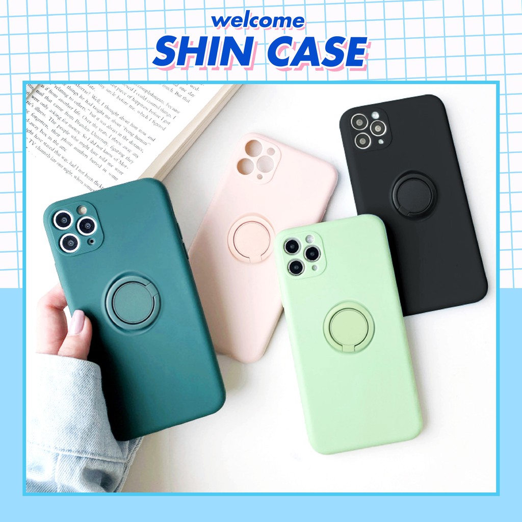 Ốp lưng iphone Trơn dẻo kèm ring 5/5s/6/6plus/6s/6splus/7/7plus/8/8plus/x/xr/xs/11/12/pro/max/plus/promax | BigBuy360 - bigbuy360.vn