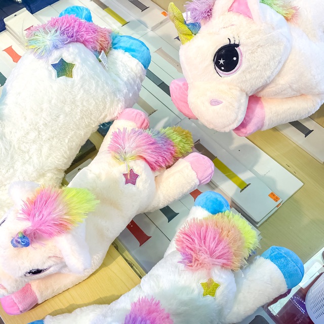 Ngựa nhồi bông Pony UniCorn cao cấp- Quà lưu niệm , gấu bông ngựa Pony siêu mềm, mịn