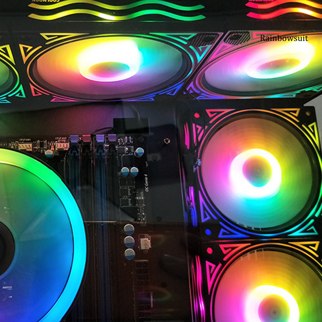 Quạt Tản Nhiệt 12cm Màu Rgb Phản Quang Chống Trầy Xước Không Gây Tiếng Ồn Cho Máy Tính