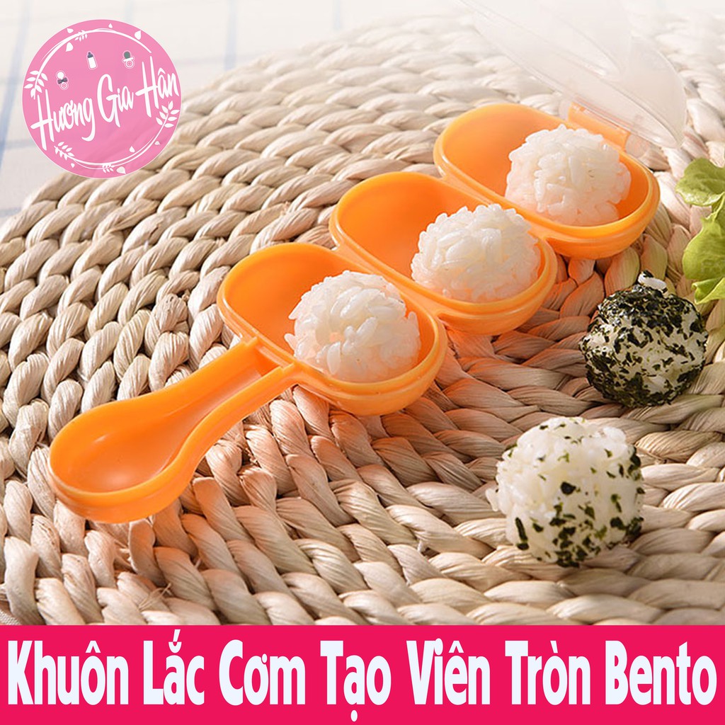 Khuôn Lắc Cơm Tạo Viên Tròn Bento - Tặng Kèm Thìa Xới Cơm