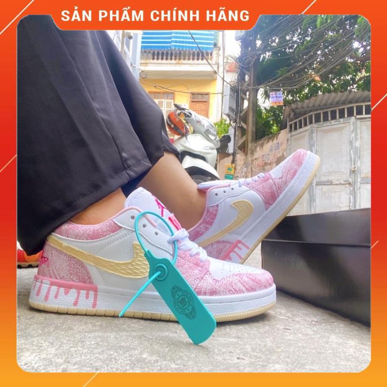 Giầy jordan 1 hồng kem fullbox chất đẹp | BigBuy360 - bigbuy360.vn