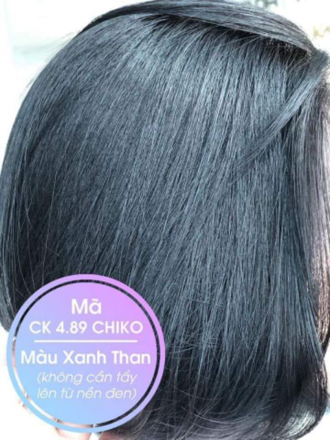 THUỐC NHUỘM MÀU XANH THAN tặng kèm trợ nhuộm