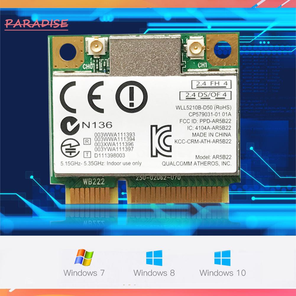 Bộ Chuyển Đổi Mạng Không Dây Mini Pci-E 1 300mbps 2.4g / 5g Bluetooth 4.0 Thẻ | BigBuy360 - bigbuy360.vn
