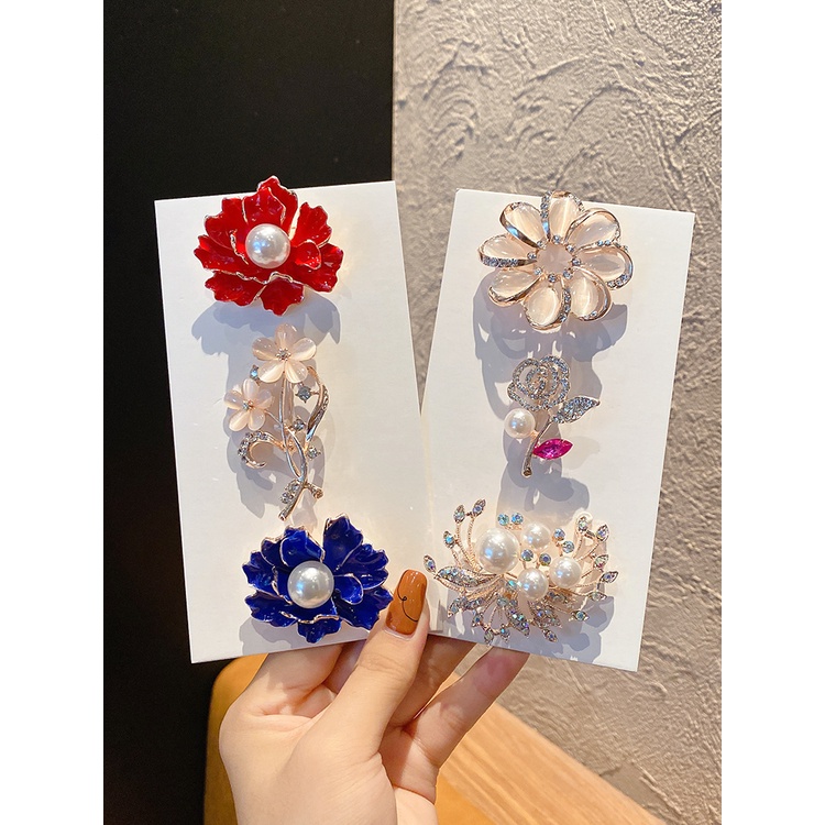 Ghim cài áo đính kim cương giả lấp lánh thời trang cho nữ