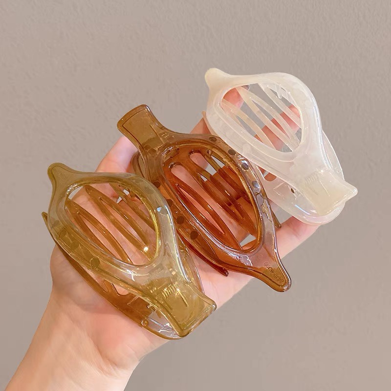 Kẹp Tóc Acrylic Họa Tiết Hình Học Đơn Giản Phong Cách Nhật Hàn Kiểu Mới