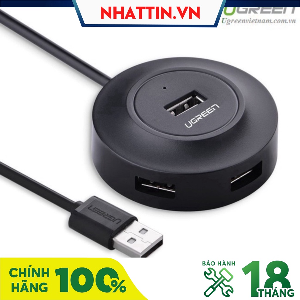 Bộ chia 4 cổng USB 2.0 chính hãng Ugreen cao cấp - Phân Phối Chính Hãng