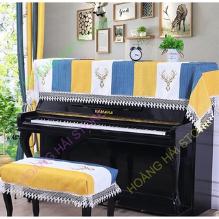Khăn phủ đàn piano cơ đàn piano điện tử 88 phím phong cách Châu Âu cổ điển sang trọng