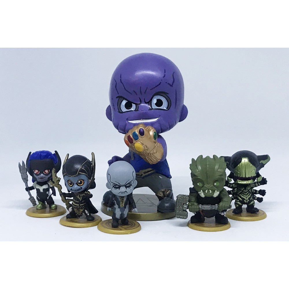SET 6 MÔ HÌNH TEAM THANOS CHIBI