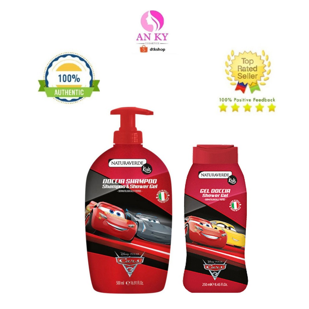 (Xả hàng) Gel tắm gội trẻ em Sodico Car3 chiết xuất hoa cúc Địa Trung Hải, cúc La Mã hữu cơ