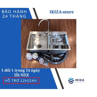 Chậu rửa bát, bồn rửa bát chén inox 304 korea ikiza tại Hà Nội, IC8245