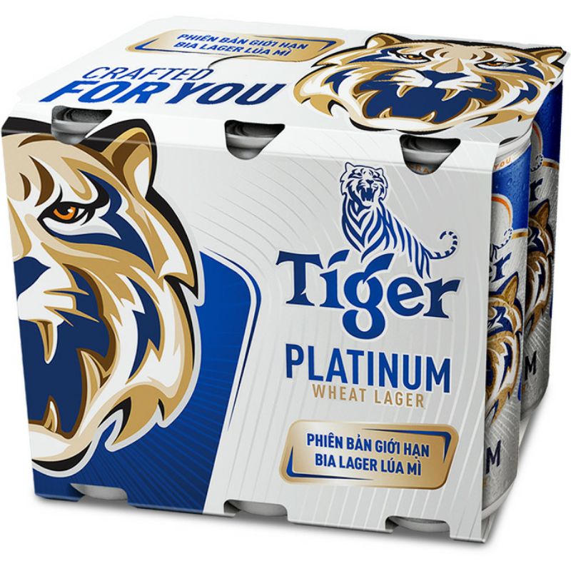 ( Giao hỏa tốc ) Lốc 6 lon Bia lúa mì Tiger Platinum Wheat Lager lon 330ml