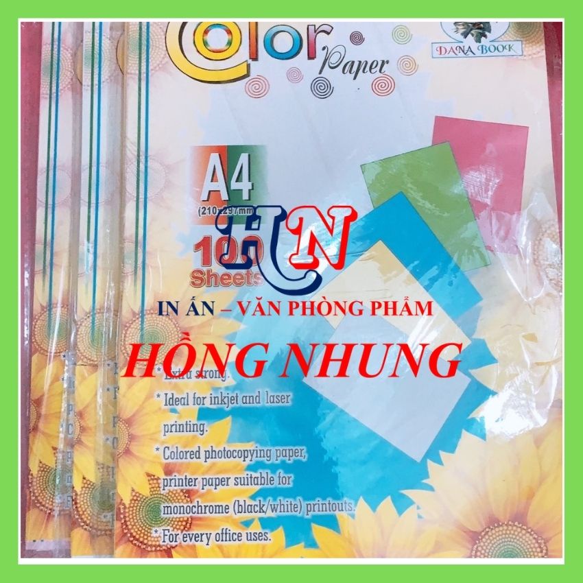 [ Hàng Mới Về]Bìa Thái A4, Xấp 100 Tờ, Định Lượng 180 gsm, giúp bạn in ấn, photo, Trang Trí