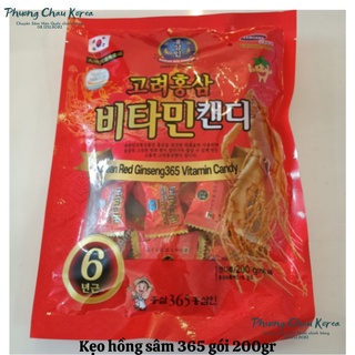 Kẹo hồng sâm vitamin 365 hàn quốc - korean red ginseng 365 vitamin candy 200gr