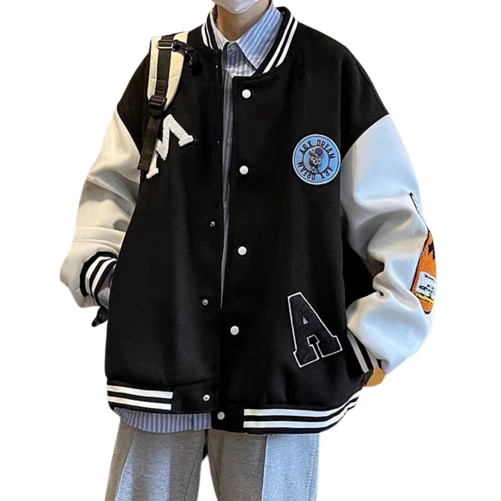 Áo Khoác Bomber VN CLO Dành Cho Nam Và Nữ In Chữ M - AK027