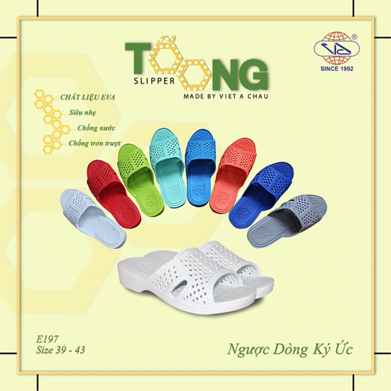 Dép tổ ong siêu nhẹ chất liệu EVA  hiệu VAC bền vĩnh cửu