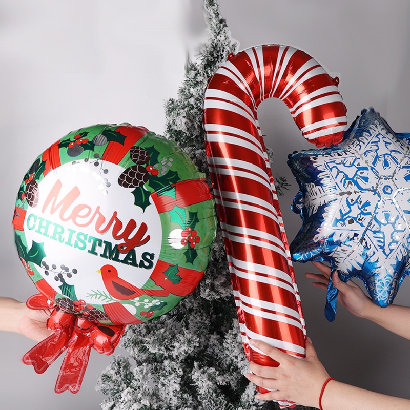 Bong Bóng Màng Nhôm Hình Ông Già Noel / Người Tuyết Sáng Tạo Trang Trí Tiệc Giáng Sinh