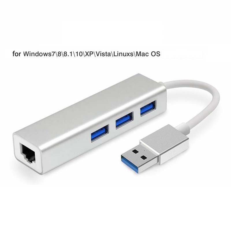 High Quality USB HUB 3.0 RJ45 Lan Network Card Adapter for Mac IOS Android PC VNGB