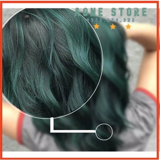 Tuýt Nhuộm Tóc CaiTu  Màu Xanh  Rêu 6/222 + Trợ  Oxi + Găng Tay