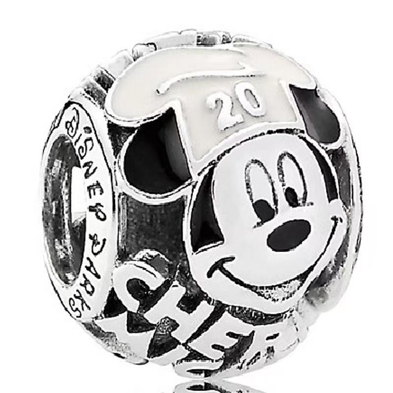 DISNEY Mặt Dây Chuyền Mạ Bạc 925 Hình Chuột Mickey Minnie Đáng Yêu Charms