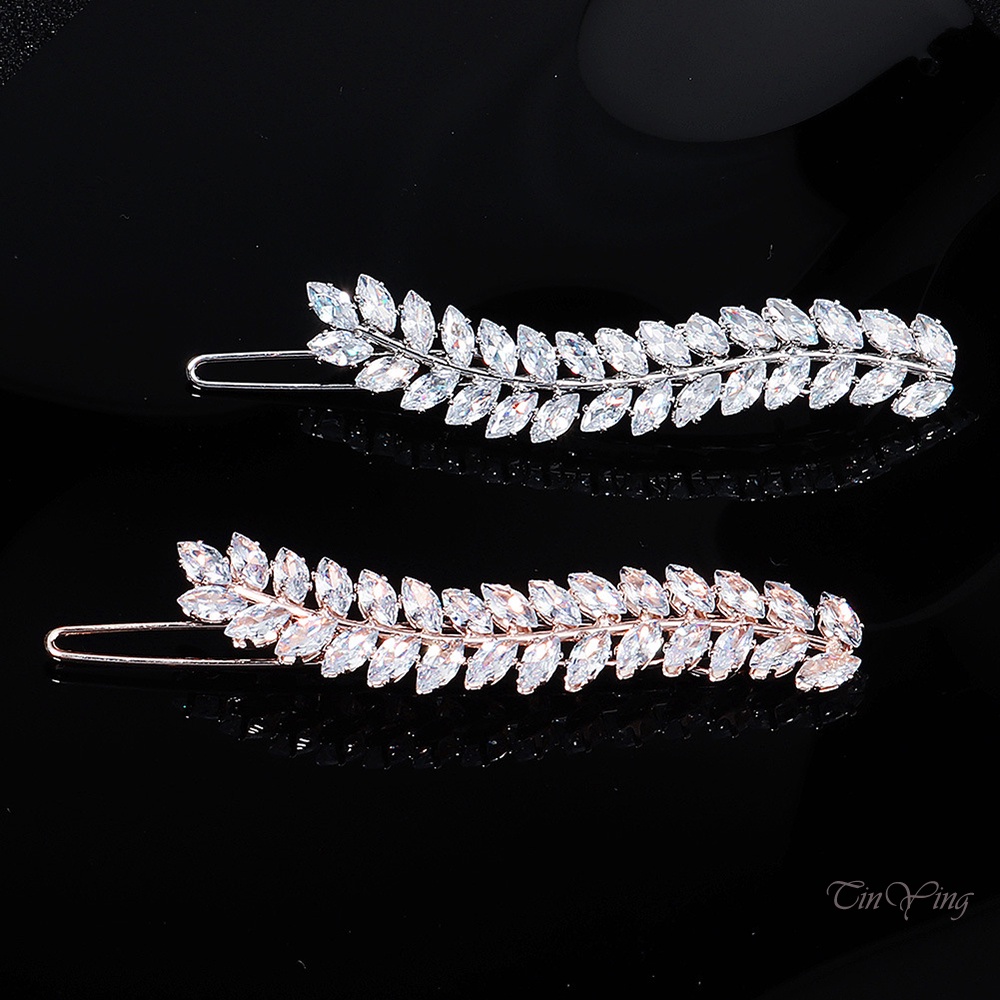 GETNOIVAS Kẹp tóc đính đá phối tua rua thời trang cổ điển dành cho nữ