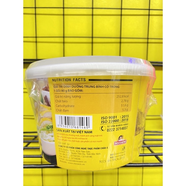 Phở Cung Đình Hà Nội bát 80g (có gói nước cốt xương hầm)