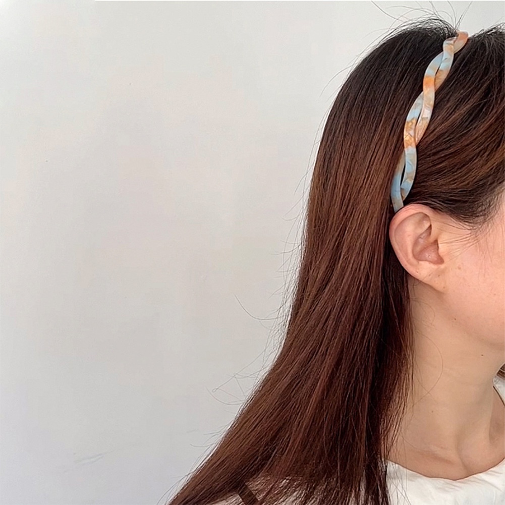 Băng Đô Cài Tóc Bện Có Răng Chống Trượt Dễ Thương Cho Nữ