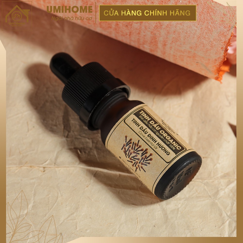 Tinh dầu Đinh Hương thơm phòng hữu cơ UMIHOME nguyên chất 10 ml- Giảm mệt mỏi, thư giãn, dưỡng ngăn rụng tóc và dưỡng da