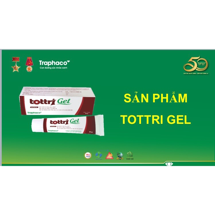Tottri Gel Traphaco- Gel bôi trĩ Dành cho người bị trĩ nội, ngoại Tube, 30gr