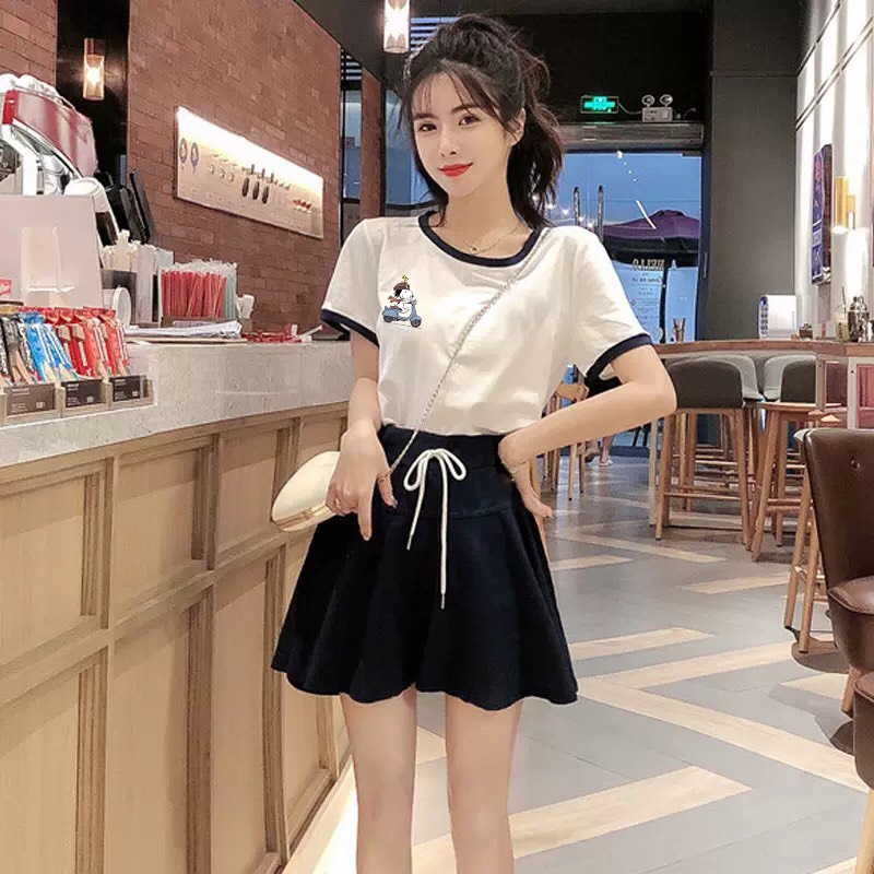 Áo thun nữ cổ tròn , áo croptop cổ tròn ôm dáng áo phông basic siêu xinh