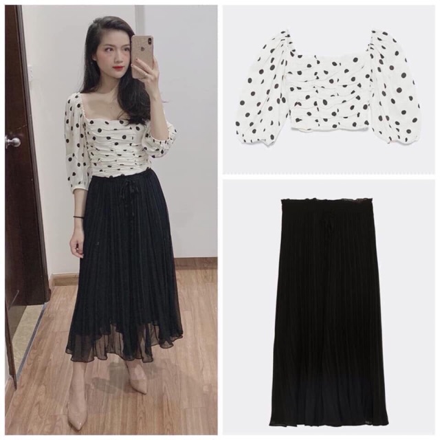Áo chấm bi Zara