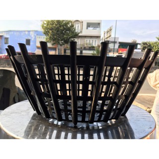 Combo 10 chậu giả gỗ nan phụ đường kính 25cm