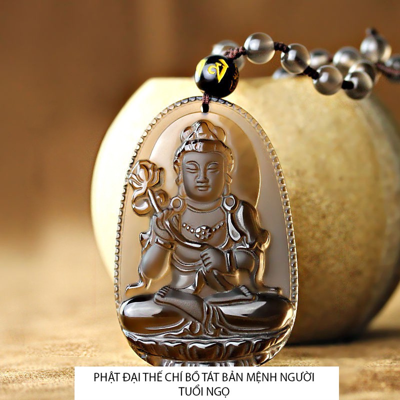 MIỄN PHI VẬN CHUYỂN - Dây chuyền Phật Đại Thế Chí Bồ Tát cao cấp - Phật bản mệnh người tuổi Ngọ