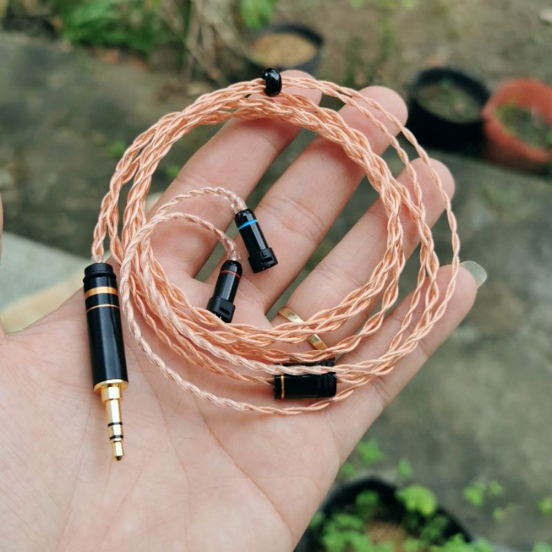Cáp đồng 6n occ litz 4x cho ie80s, ie40pro, 2pin 0.78mm, mmcx.