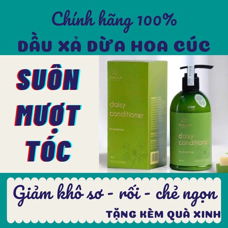 [TÓC SUÔN MƯỢT CHÍNH HÃNG 100%] DẦU XẢ DỪA HOA CÚC VIJULLY SUÔN MƯỢT TÓC, GIẢM SƠ RỐI, KHÔ SƠ, CHẺ NGỌN TÓC