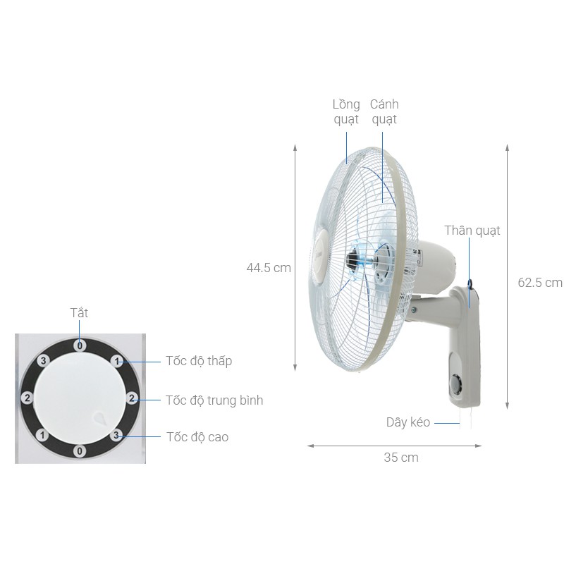 Quạt Treo Tường Midea FW40-15VF | BigBuy360 - bigbuy360.vn