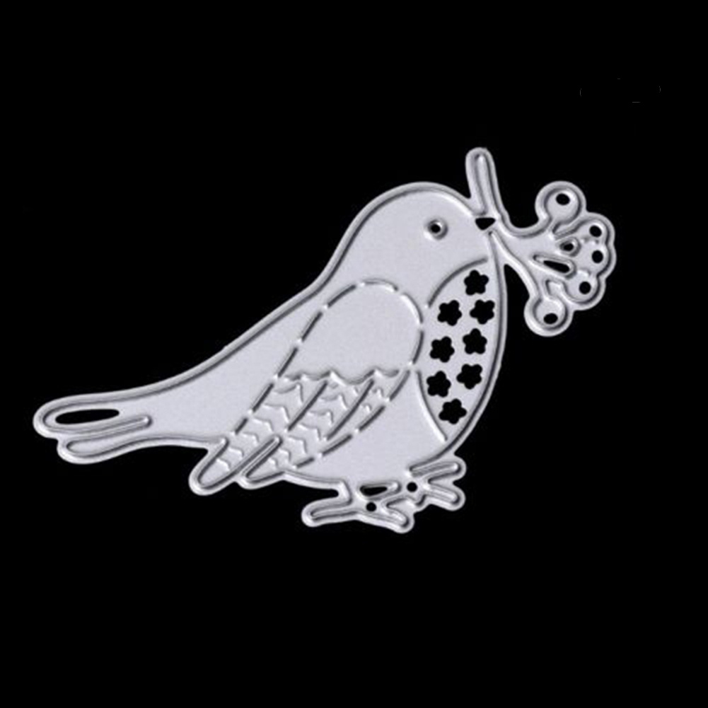 Khuôn cắt giấy làm từ kim loại hình chú chim dễ thương trang trí thủ công