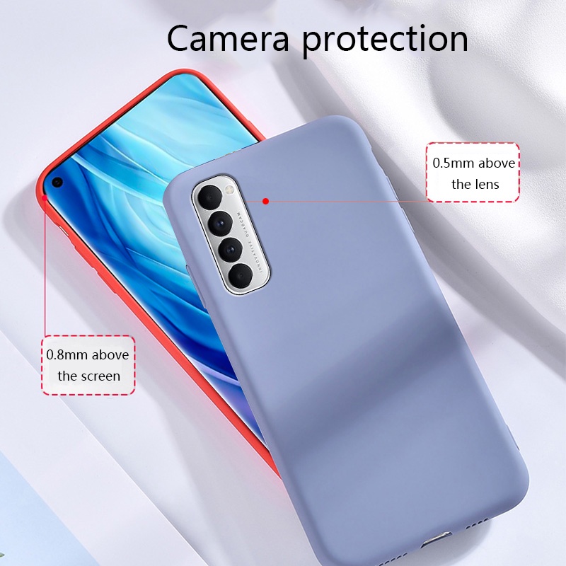 Ốp điện thoại silicone dẻo màu kẹo ngọt trơn thời trang cho OPPO RENO 4 4 PRO