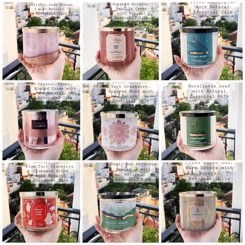 🍃Nến thơm 3 bấc BATH AND BODY WORKS Nhiều Mùi
