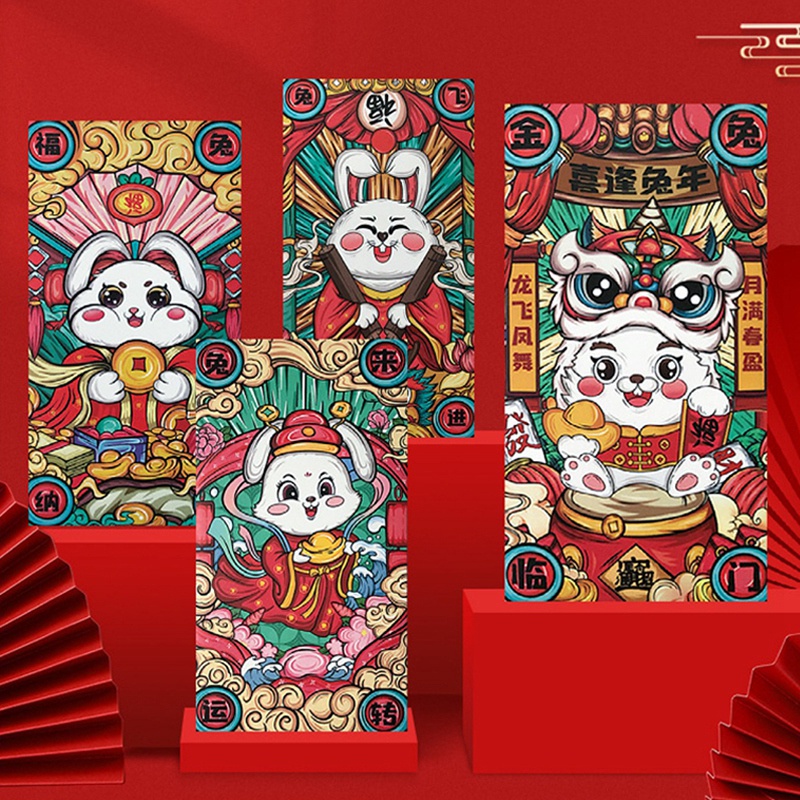Set 6 Bao Lì Xì Năm Mới 2023 Hình Chú Thỏ Xinh Xắn