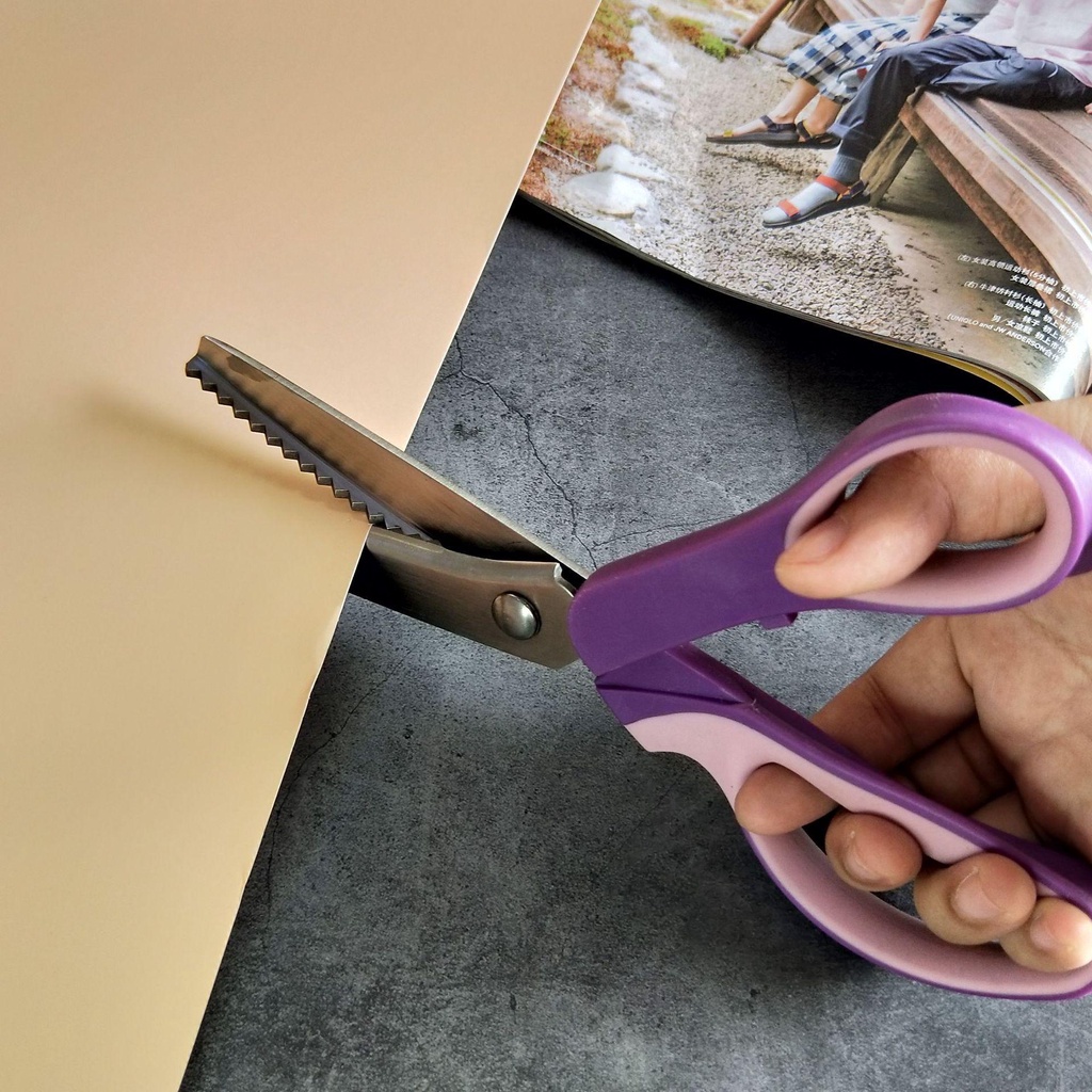 Kéo Chuyên Nghiệp Zig Zag Bằng Thép Không Gỉ Chất Lượng Cao Dành Cho Thợ May