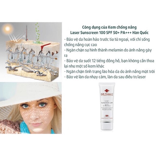 (chính hãng) Kem chống nắng #CELL_FUSION (#clear, #toning, #laser)