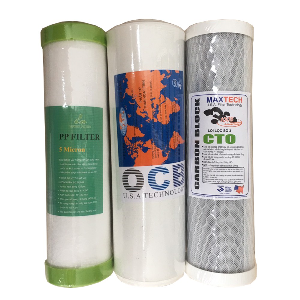 Bộ lọc nước số 123 có đầu bịt dùng cho các loại máy RO giá tốt